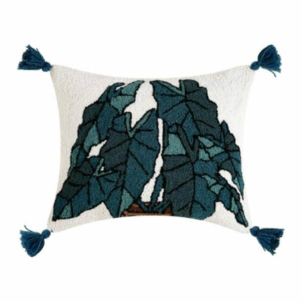 Puesta En Escena 16 x 20 in. Alocasia with Tassels Polyester Filler Hook Pillow PU3125065